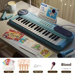 Oldlaiben Kids Electronic Piano 37 Keys Music Score Display Microphone Singing Learning Toy Gift Alat Muzik Kanak