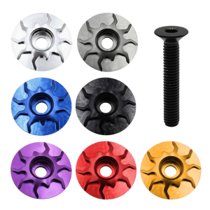 Aluminum Alloys Bicycles Stem Caps Mountain Bicycles Bowl Bike Stem Caps for Enhancing Cycling Experiences