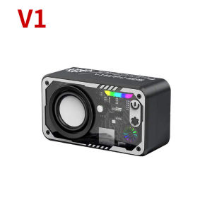 V8 Transparent Mecha Bluetooth Speaker Interconnected Colorful High Power Stereo Wireless Speaker Pigfly