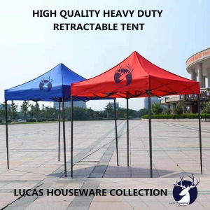 HIGH QUALITY RETRACTABLE TENT FOLDABLE NYLON TENT HEAVY DUTY COMPLETE SET WITH STAND AND COVER CAMPING TENT
