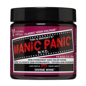 MANIC PANIC Classic Divine Wine Semi Permanent Hair Color - Deep Red-Based Pink Hair Dye for Women & Men That Lasts 4-6 Weeks - Vegan Ammonia & Cruelty-Free - Create & Mix Custom Shades (4oz)