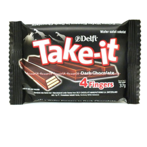 Delfi Take it 35gr Coklat Hitam Yoghurt Berry Coklat Strawberry Dengan Wafer Salut