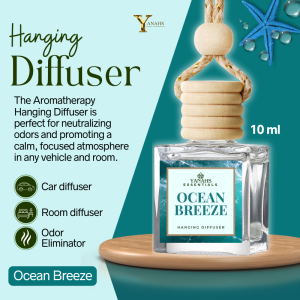 Ocean Breeze Scent Hanging Car Diffuser – 10ml Oil-Based Long-Lasting Fragrance