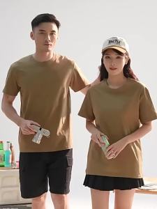 [ Summer New ][ Summer New ] Pure Cotton t T-shirt   System logo Mens Loose Fit Crew Neck Short Sleeve Corporate Work Uniform Printed Class Shirt Cultural Shirt Clothing [ Ultra-Thin Sweat-Permeable ][ Ultra-Thin Sweat-Permeable ]