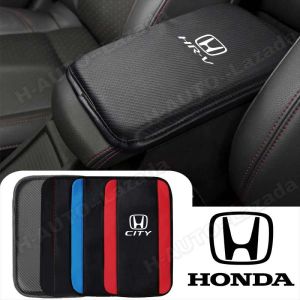 Car Armrest Cover Pad For Honda City Jazz Beat Civic Accord Hrv Crv Brv Brio Fit Freed Mobilio Odyssey Pilot Vezel Carbon Fiber Center Console Cushion Arm Rest Pad Arm Support Cushion Car Accessories Interior
