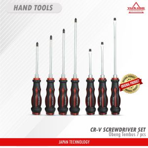 YUKIDO X TEKIRO OBENG TEMBUS SET ISI 7 PCS BERKUALITAS / IMPACT SCREWDRIVER SET 7 PC
