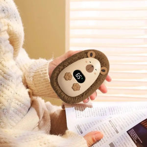 เครื่องทําความร้อนมือ แบบพกพา ถุงอุ่นมือ ที่อุ่นมือกำมะหยี่อัจฉริยะรูปการ์ตูนใหม่อนไฟฟ้าชาร์จไฟได้ให้ความอบอุ่นกลางแจ้ง