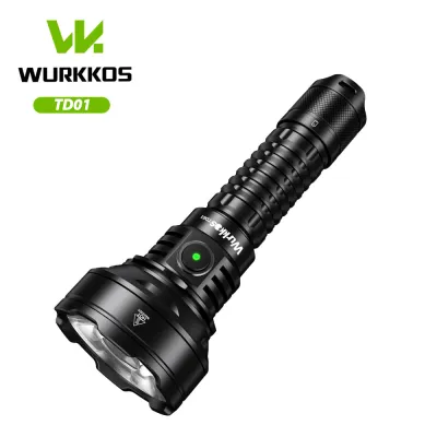 Wurkkos TD01/TD01C 21700 Rechargeable Flashlight LED USB-C 2200Lm Torch PMMA Lens Throw 1039M IPX8 Waterproof EDC Tail Switch