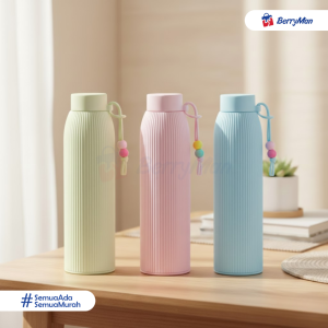 Botol Minum Kaca Macaron 400 ML Anti Tumpah Food Grade Souvenir Tumbler Air Minum Korea Aesthetic