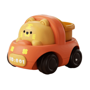 DISKAS Rounded Design Inertial Drive Excavator Soft Rubber High Quality Animal Modeling Toy Car Sliding Car Interactive Sliding Friction Car Childrens Gift