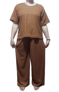 FASHIONABLE TERNO BLOUSE-PANTS FOR WOMEN WAFFLE COTTON (ONE SIZE ONLY)