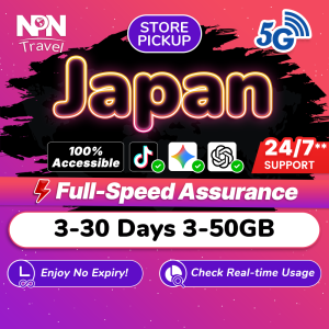 Japan SIM Card Pro 5-30Days 3-30GB 5G/4G Data | Instant Store Pickup | High Speed Travel Data Japan SIM Card