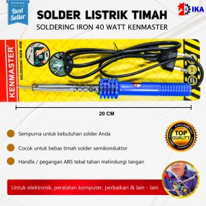 Solder Listrik Plastik Soldier 40 Watt 40w KENMASTER TERMURAH Solder Plastik Kenmaster Iron 40Watt Hq Berkualitas