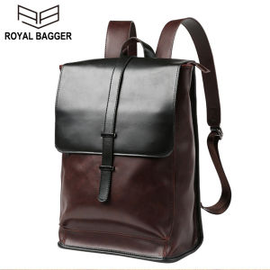 Royal Bagger 2019 Mới Thời Trang Ba Lô Cho Nam Ngựa Điên Túi Du Lịch Bằng Da Nam Ngầu Túi Đeo Vai