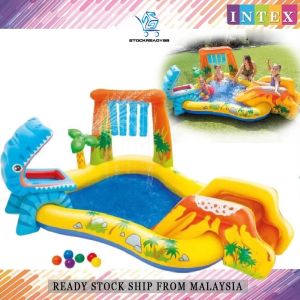 INTEX Theme Children Kids Swimming Pool with Slide Playground Kolam Renang Budak Inflatable Family Pool Kolam murah