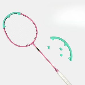 BENYTRO 2Pcs Silicone Badminton Racket Head Cover Wear Resistant Curved Protective Badminton Racket Head Protection Shock Absorption Badminton Protective Strips Badminton Rackets