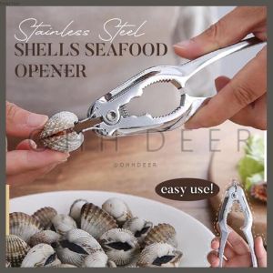 OHHDEER Shell Clam Opener Zinc Alloy Shellfish Opener Crab Nut Cracker Kitchen Multifunctional Tool