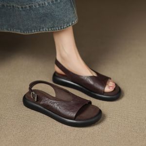[Free Shipping] WomenS One-Strap Sandals 2026 Summer New Style Versatile Casual Comfortable And Stylish Roman Flat Sandals