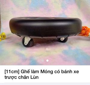 Ghế lùn làm móng GHẾ BỆT THẤP LÀM NAIL (bánh xe cao 11cm xoay 360 độ) chắc chắn tiện lợi