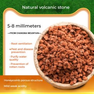 2.5KG Porous Volcanic Rock for Curated Plants Red Lava Rocks Succulents and Ornamental Plants Aquarium Pond Filter Media