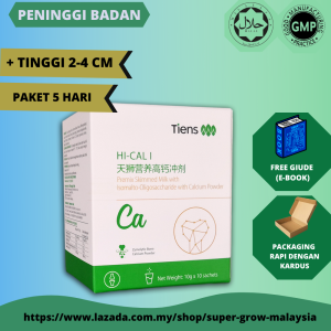 UBAT TINGGI BADAN HI CALSIUM HERBAL supplemen peninggi badan berjaya tambah tinggi badan super grow up height up booster" SET 5 HARI"