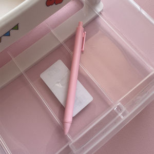 🔥chageey👍 Macaron color gel pen 0.5mm simple pressing black pen student office stationery Cute Girly Stationery