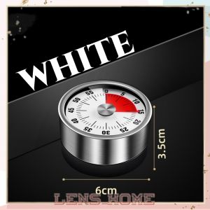 Stainless Steel Kitchen Magnetic Mechanical Timer Visual Timers 60-Minutes Alarm Countdown Reminder Clock Cooking Tools