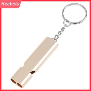 Heabety Hợp kim nhôm khẩn cấp Survival còi cắm trại ngoài trời Đi Bộ Đường Dài công cụ W Keychain