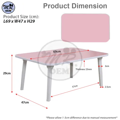 MR OEM Multipurpose Foldable Laptop Desk Anti-slip Kids Study Table Bed Table Cupslot/ Kanak Meja makan Lipat Laptop