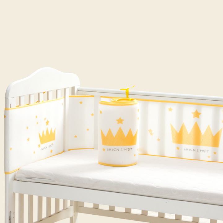 Breathable Baby Crib Bumper Set Pieces Set Sandwich Mesh