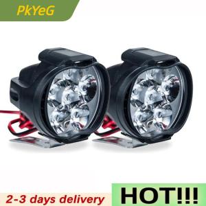 PkYeG 1 LED Motorcycle Headlight White Super Bright 6 LED Work Spotlight