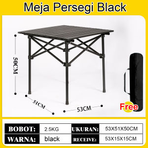 OKGO Aluminium Meja Meja Lipat Outdoor Meja Lipat Portable Camping Meja Portabel Meja kerja Meja Kantor Meja Lipat Camping 120CM