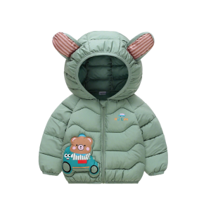 [Fast Shipping] Winter Coat for Kids Cartoon Car Pattern Outerdoor Hooded Jacket for Kids