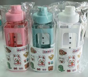 700ml ขวดน้ำพกพา พร้อมส่ง ฟรี สติ๊กเกอร์ มีหลอด พกพาสะดวก กระบอกน้ำดื่ม กระติกน้ำ ขวดน้ำ พกพา