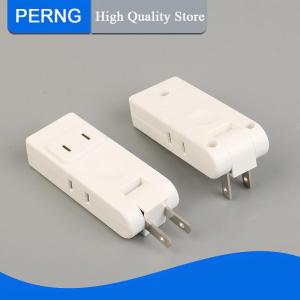 [PERNG] Tehe 1 5PCS Home Socket DIY Accessories 180 Degree Rotary Power Plug American Connection With Two Flat Foot Joint
