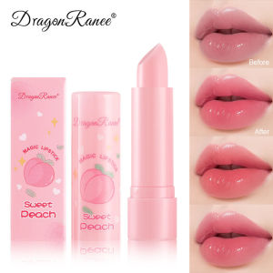 【Local Stock】DragonRanee Natural Warm-changing Peach Lip Balm Temperature Change Color Lasting Moisturizing Lipstick For Women Natural Lip Balm Lipstick