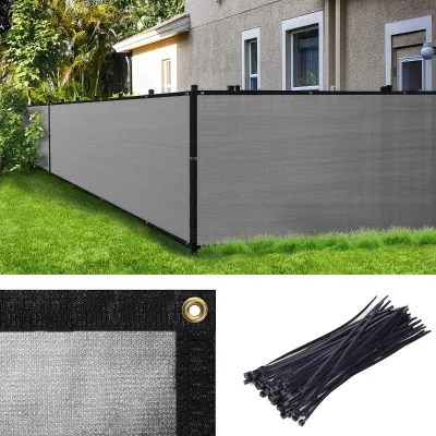 Grey HDPE Balcony Privacy Net Fence Shielding Anti-UV Balcony Terrace Shelter Privacy Net Sunshade Net