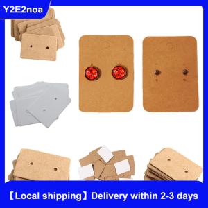 【Local shipping】 100pcs Professional Type Earring Ear Studs Holder Display Hang Kraft Cards Paper