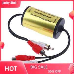 Jacky RCA Audio Noise Filter Suppressor Ground Loop Lsolator For Car And Home Stereo 2×RCA Male 2×RCA Female