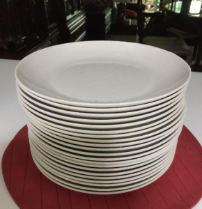 Melamine Dinner Plates Round Coupe Plate 10 Inch / KFC Plate Suitable for Home / Restaurant / Cafe / Food Court / Catering use Pinggan Piring Makan Pinggan Bulat Restoran Melamin Putih