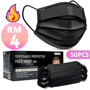 Black Earloop Adult Face Mask Disposable Face Mask