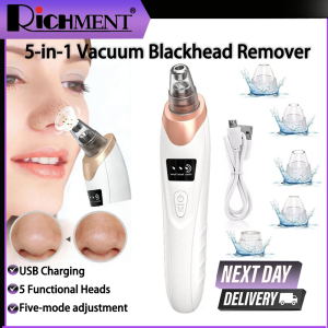 RICHMENT Electric Blackhead Remover Device Acne Pimple Black Heads Sport Exfoliator Suction Facial Cleansing Tools Pore Cleaner Machine