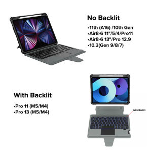 Nillkin iPad 11th Generation Gen 11 (A16)/10th/Air 8/7/6 11/13 inch M2 M3 M4 M5 /Air 5/4/10.2/Pro 11/12.9 Bumper Combo Keyboard Case Cover