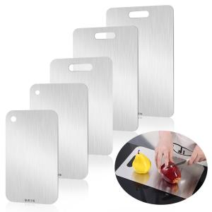 MUNCHX Thickened Cutting Board Anti-mold Stainless Steel Vegetable Cutting Board Multifunctional Cooking Tools Cutting Boards Mats Kitchen