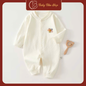 Bộ Body Dài Tay - Body Nỉ Cotton Cho Bé Sơ Sinh Đến 1 Tuổi - TDN01- Mẫu hoa ngũ sắc