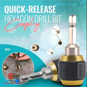 Adaptor Adapter Chuck Mata Bor Quick Change Release Sambungan Extension Drill Bit Bor Impact Tanpa KunciAdaptor Adapter Chuck Mata Bor Quick Change Release Sambungan Extension Drill Bit Bor Impact Tanpa Kunci