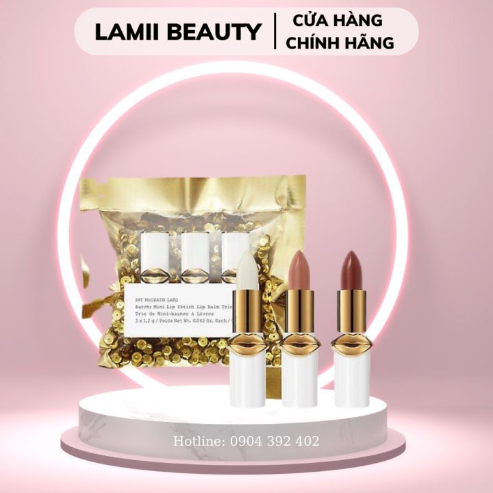 [HCM]set son dưỡng PAT MCGRATH LABS MINI LIP FETISH LIP BALM TRIO 3 cây - LAMII BEAUTY