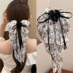 Korean Trend Large Floral Printed Hairpins Cute Flower Decor Barrettes Lightweight Styling Hair Accessories Gift For Women Girls Daily Travel Photo