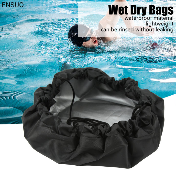 [ENSUO] Wet Bag 210D Waterproof Reusable Outdoor Swimwear Storage Bag
