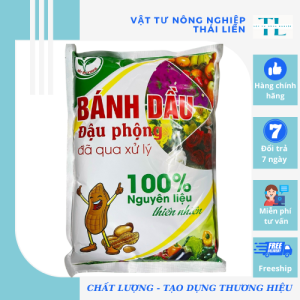 Phân Bón Hữu Cơ Bánh Dầu Đậu Phộng Đã Qua Xử Lý Dùng Ủ Và Bón Hoa Cây Kiểng Rau gói 1kg